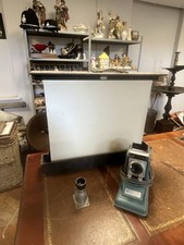 Vintage Unoscop N 24 Focal Slide / Film Projector & Screen