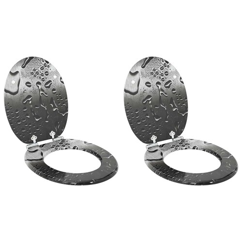 Vidaxl toilet seat pcs - 2, grey