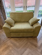 Dfs love seat Sofa- Lime Green