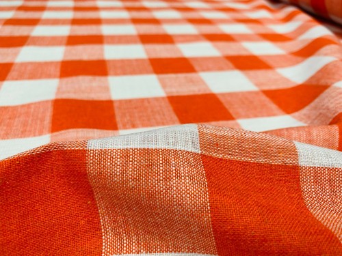 Gingham linen checked cotton - gingham,