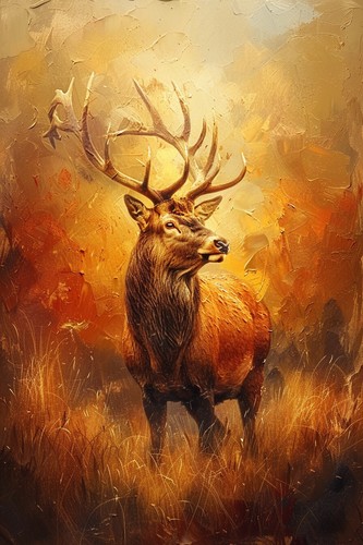 Stag deer canvas - stag, picture