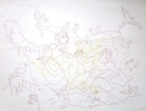 Tarzan puzzle signed - tarzan, art