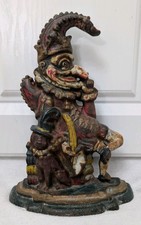 Antique Kenrick Punch Doorstop No. 481 Original Paint Cast Iron (Punch & Judy)