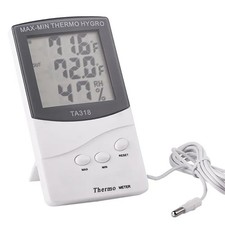 LCD Max-Min Thermometer Hygrometer Digital Indoor Thermo Hygro Humidity Out Temp