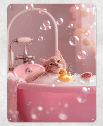 Kawaii kitten bath tub duck - kitten,