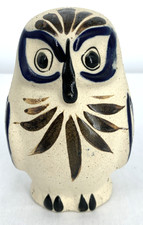 Tonala Owl Figurine Signed RS