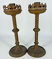 Victorian Brass Candlesticks -
