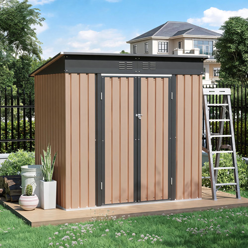 6x4 metal garden shed with - ft,