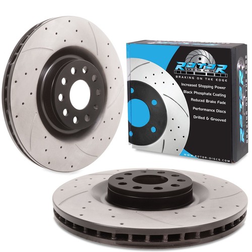 Front drilled grooved 345mm - front,