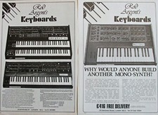 2 SEQUENTIAL CIRCUITS (Prophet 5/10 Pro-one) SYNTHESISER Vintage ADVERTS 1981