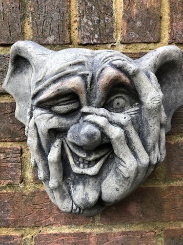Winker gargoyle wall hanging - gargoyle,