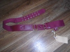 BRITISH ARMY OFFICERS RED CEREMONIAL SWORD BELT INFANTRY REGIMENTS