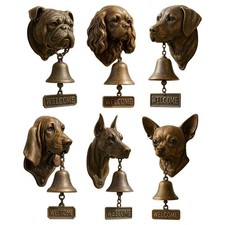 Wall Mount Dog-Shaped Chime Bell Loud Ringing Front Door Chime Bell  Door Decor