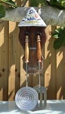 VINTAGE FRENCH DESVRES POTTERY UTENSIL RACK HANGER, GABRIEL FOURMAINTRAUX, 1970s