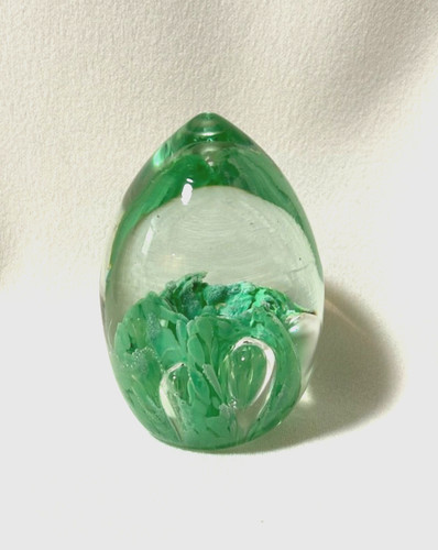 Vintage clear glass with - glass, green