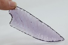 Flint Knapped Purple Slag