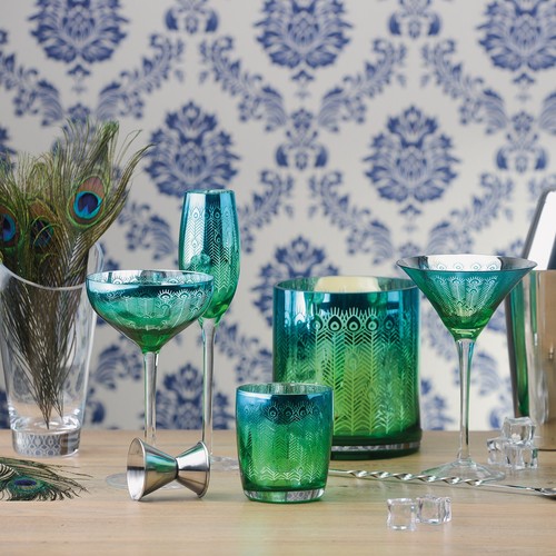 Artland peacock glassware - glassware, |