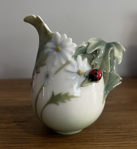 Franz porcelain floral creamer - porcelain,