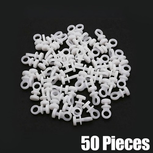 White plastic curtain hanger - white,