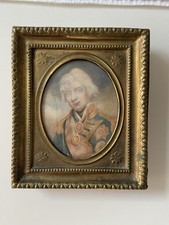 A Very Finely Painted Miniature Of A Young Horatio Nelson In Naval Uniform.