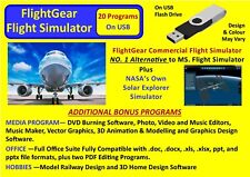 FlightGear Pro Flight Simulator 2025 Edition Aircraft Plane  USB PC Windows 7-11