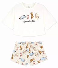 Ladies Pyjamas WINNIE THE POOH Women 6 to 24 Boxy Tee Shorts Nightwear Primark