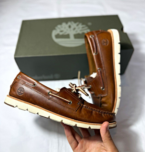 Timberland brown leather boat - timberland,