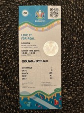 England V Scotland Euro 2020 Official Match Ticket Cat 1 Excellent Condition