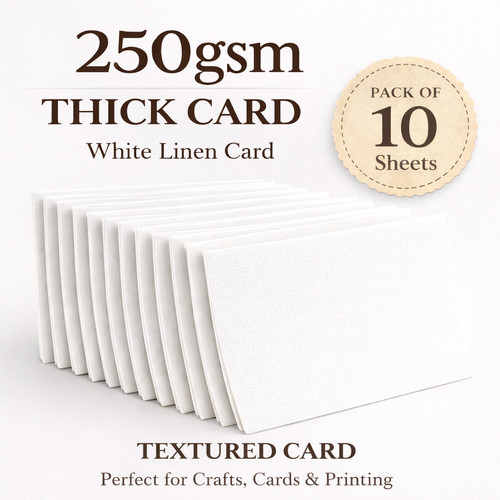 Pack white linen card - pack,