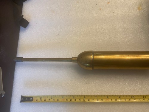 Solid brass grease gun rare - brass, v