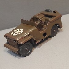 Vintage Tri-ang Minic England Military Army US Old Mechanical Tin Toy Wind Up