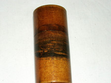 Small Vintage Wooden Mauchline Ware Sewing Needle Box Treen DOUGLAS Isle of Man