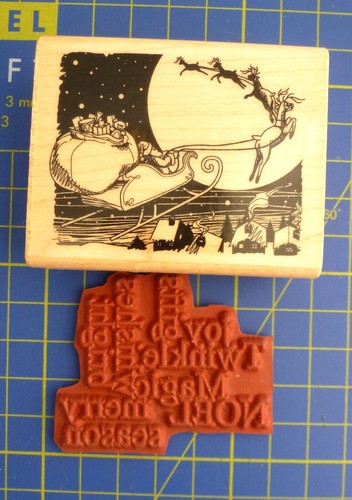 Rubber stamps santa - stamps.,