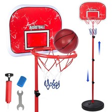 200cm High Free Adjustable Standing Basketball Hoop Net Backboard Stand Set Tool