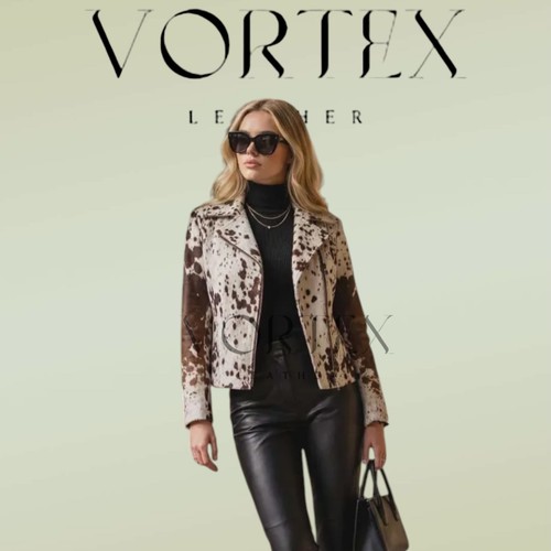 Women brown white cowhide - brown,