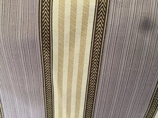 Romo Striped Silk Fabric In Lilac And Gold. Two Metres 140 cm Wide.