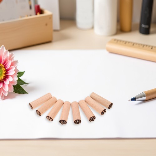 8pcs floral wooden block stamp - floral,