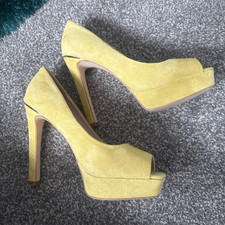 Faith real Suede Peep Toe platform  Shoes UK 6 worn once  