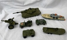 Lot Of 6 Dinky Diecast Vehicles Chieftain Tank Armoured Cars Patrol Boat Etc