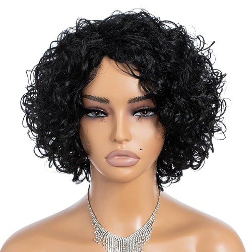 Short curly bob wig glueless - short,