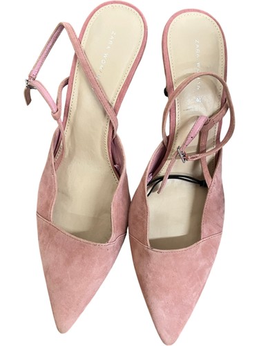 Zara woman pink - woman, suede