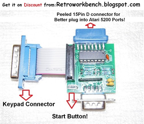 Atari 5200 adapter 9pin db9 - atari,