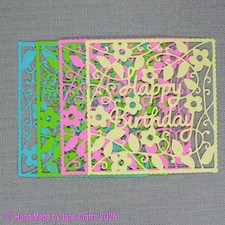 Happy Birthday Sentiments Card