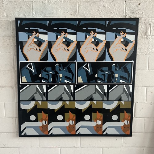 Large geometric graffiti - large,