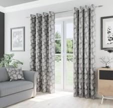 Oakwood Leaf Eyelet Curtains
