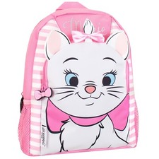 Disney Marie Aristocats Backpack Kids Girls School Bag Rucksack Stripes Pink