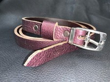 Italian Leather Ladies Belt Purple Dress Belt 5/8' Inch 15mm Belts xl xxl xxl AE