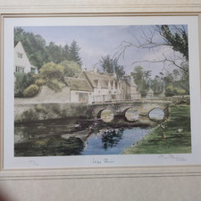 Village scene Print Lazy River by Alan Ingham Limited edition 341/500 framed