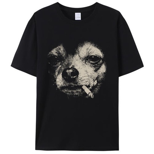 Dog smoking cigarette funny - cigarette,