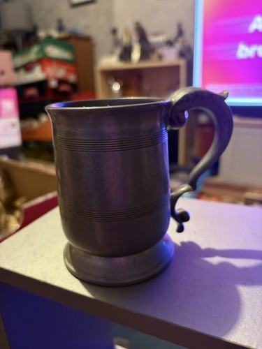 Vintage pewter tankard - pewter,